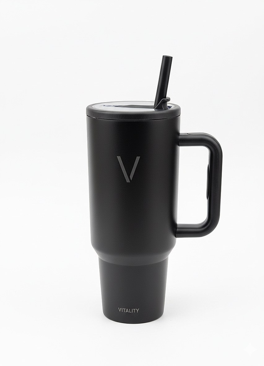 Vaso Térmico Vitality 40oz con Asa Ergonómica – Hidratación Total en Verde Menta