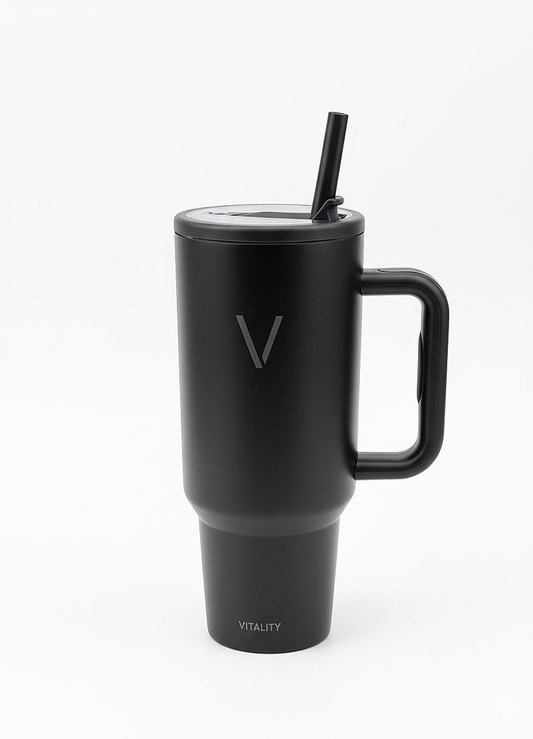Vaso Térmico Vitality 40oz con Asa Ergonómica – Hidratación Total en Verde Menta
